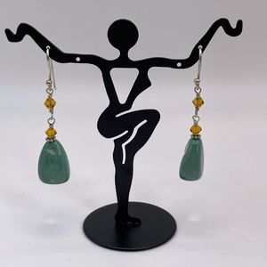 Sterling Silver Silpada Stone and Crystal Earrings